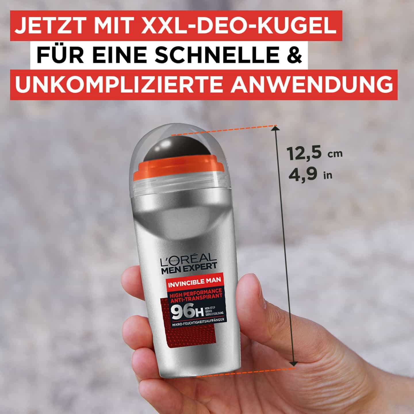 Hydra Energy Invincible Man Deo Roll-on Abmessungen